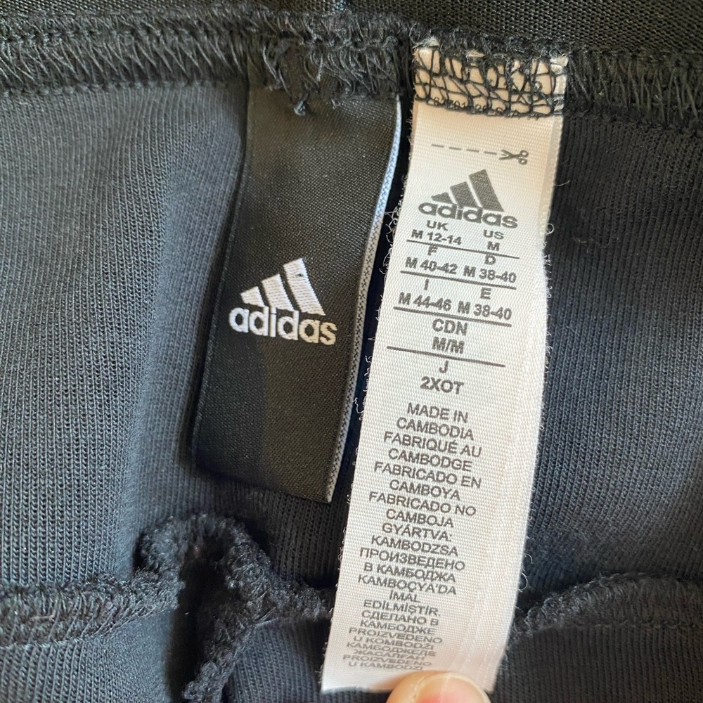Adidas Women's Black Joggers Medium Cuffed Ankle Sleek Streetwear Athleisure - Picture 8 of 11